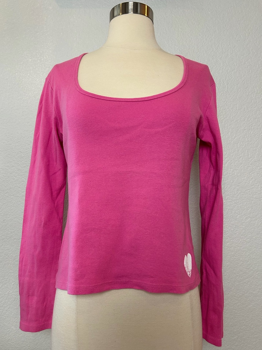 Victoria’s Secret Tee Shirt Women's S Pink Long Sleeve Logo Round Neck Top